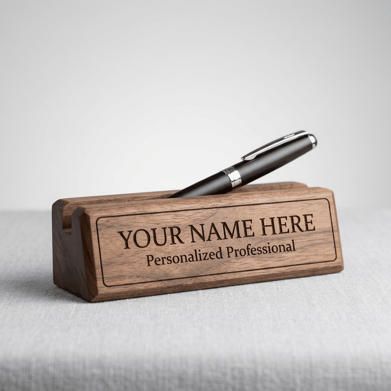 Wooden Nameplate
